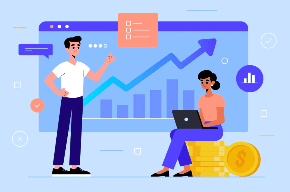 financial graphic illustration