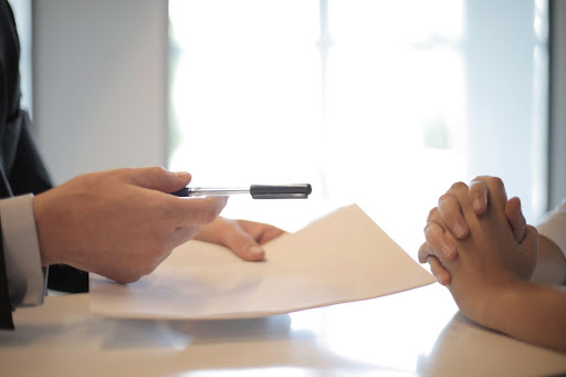 A person signing an agreement